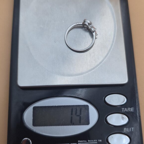 Size 6 Sterling Silver Round Cubic Zirconia With Opal Accents Ring A5884 - Picture 9 of 9